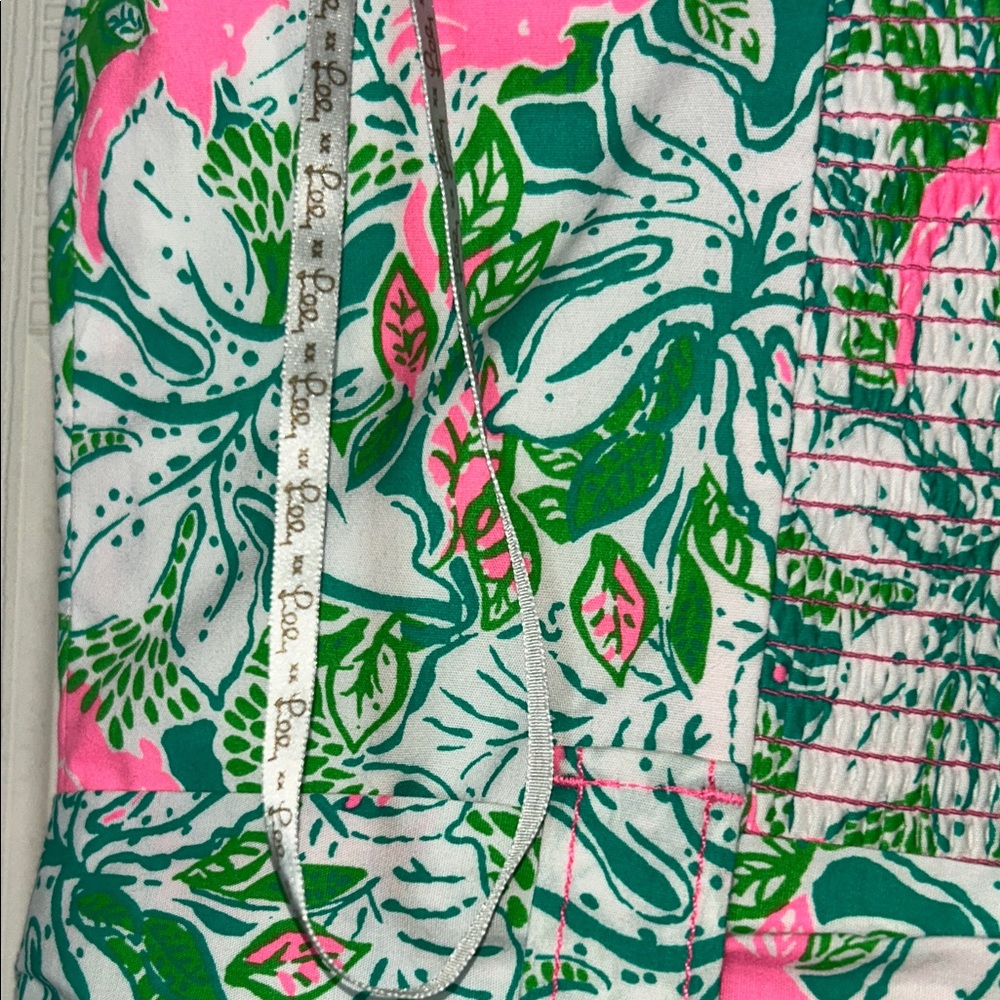 Lilly Pulitzer Pink & Green Floral Sundress - Picture 5 of 10
